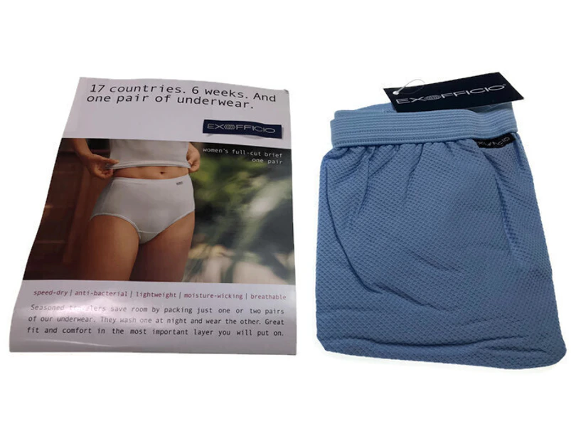 ExOfficio Womens Full Cut Brief Underwear Undies - Light Blue