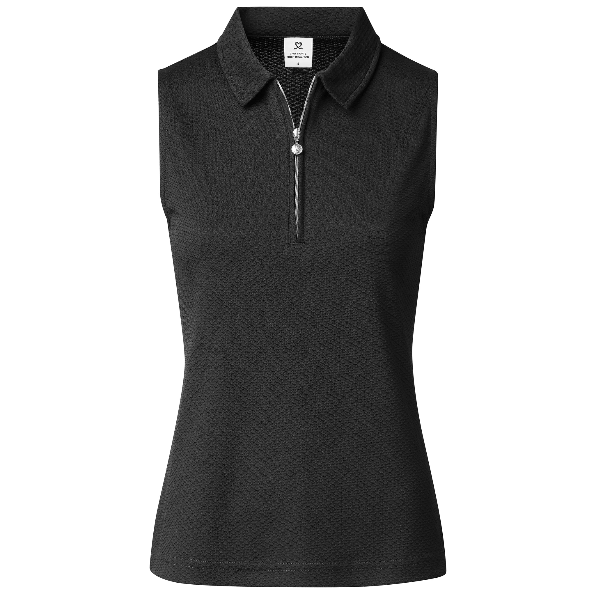 Daily Sports W Peoria Sleeveless Polo Shirt - Black -  Womens