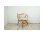Maine & Crawford Xandra 80x70cm Cane Chair Seat Home Furniture w/Cushion Natural