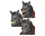 Werewolf Grey Wolf Man Deluxe Horror Halloween Men Costume Ani-Motion Mask