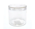 6x Round Plastic Jars with Transparent Screw Top Lid Storage Container Pot 360ml