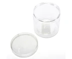 6x Round Plastic Jars with Transparent Screw Top Lid Storage Container Pot 360ml