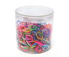 6x Round Plastic Jars with Transparent Screw Top Lid Storage Container Pot 360ml