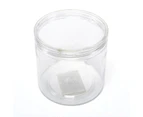 6x Round Plastic Jars with Transparent Screw Top Lid Storage Container Pot 360ml