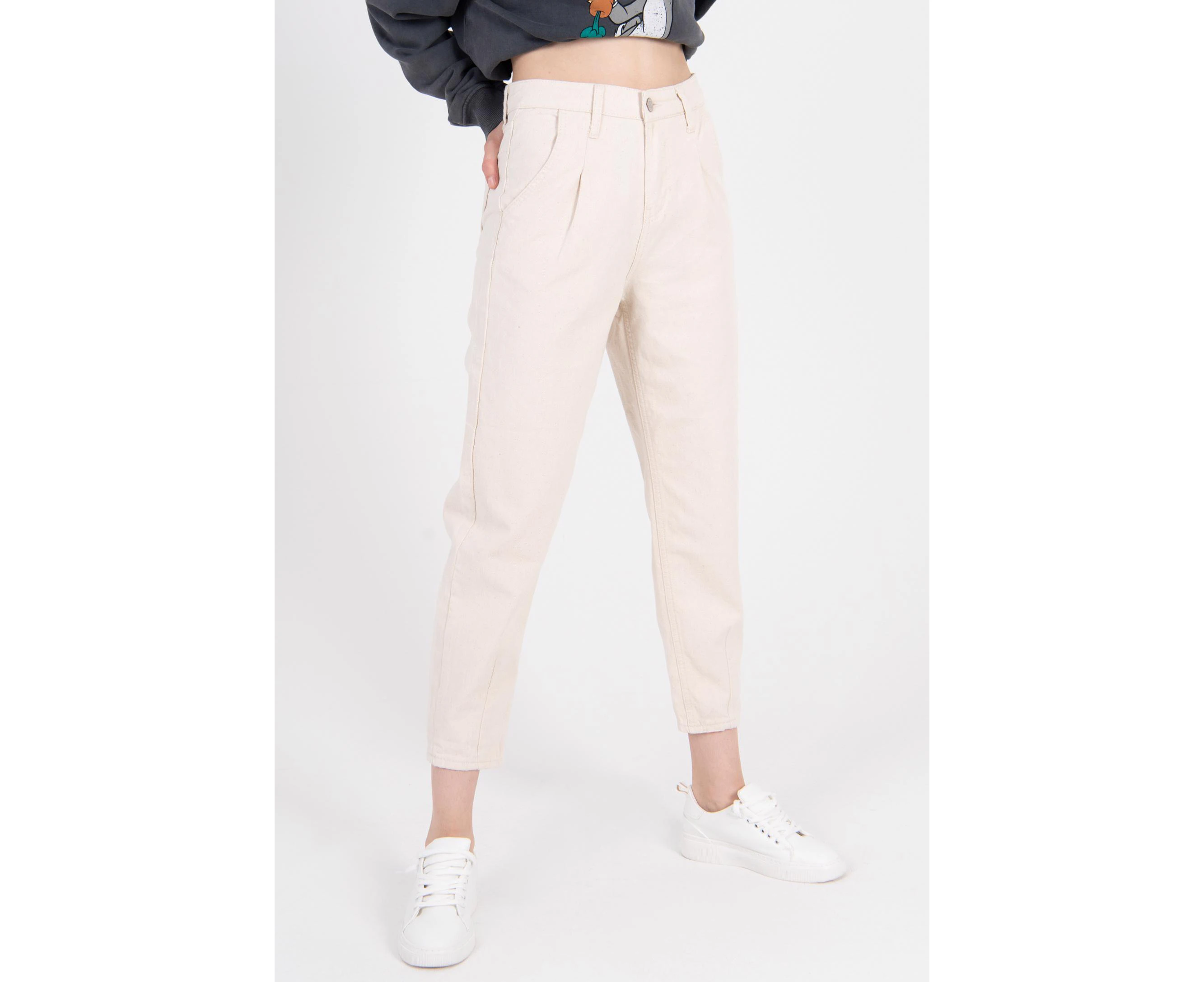 Addax High Waist Jeans Beige