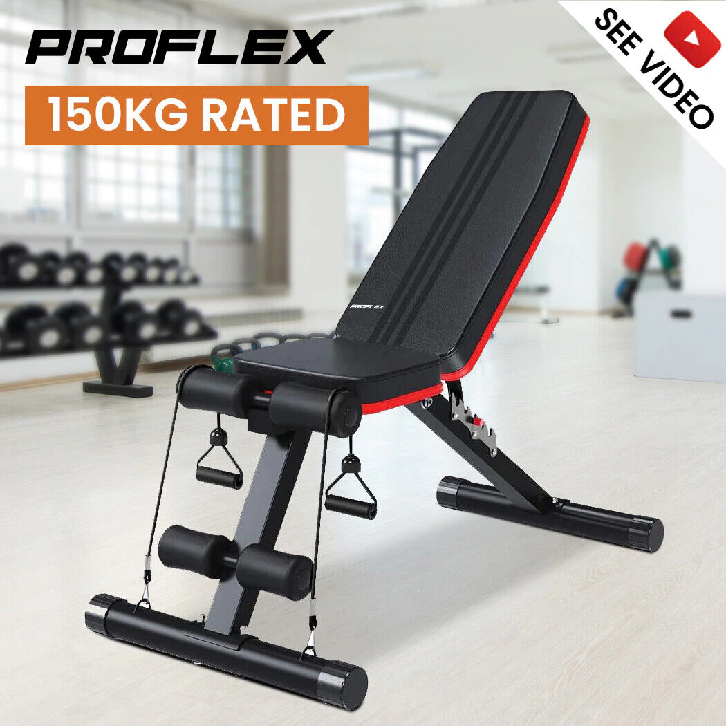 PROFLEX Weight Bench Workout Gym Press Adjustable Lifting