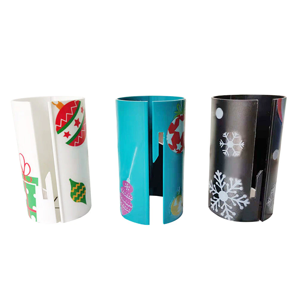 Set of 3Pcs Christmas Sliding Wrapping Paper Cutter Tools