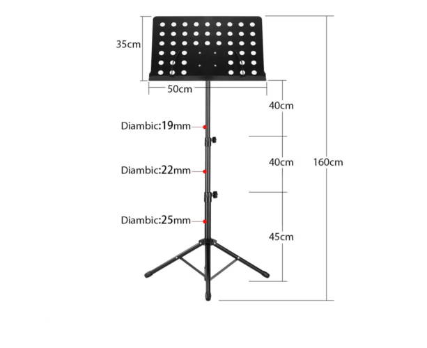 Adjustable Pro Music Sheet Conductor Stand Stage Holder Mount Tripod Folding AU