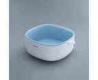 Ecoco Double Drain Basket Bowl Washing Kitchen Strainer Noodles Vegetables Fruit Sink Supplies - Blue