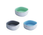 Ecoco Double Drain Basket Bowl Washing Kitchen Strainer Noodles Vegetables Fruit Sink Supplies - Blue