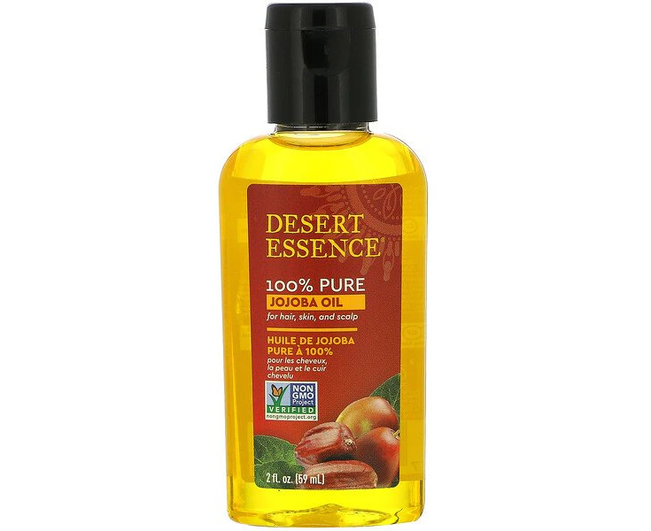 Desert Essence, 100% Pure Jojoba Oil, For Hair, Skin, and Scalp, 2 fl oz (59 ml)