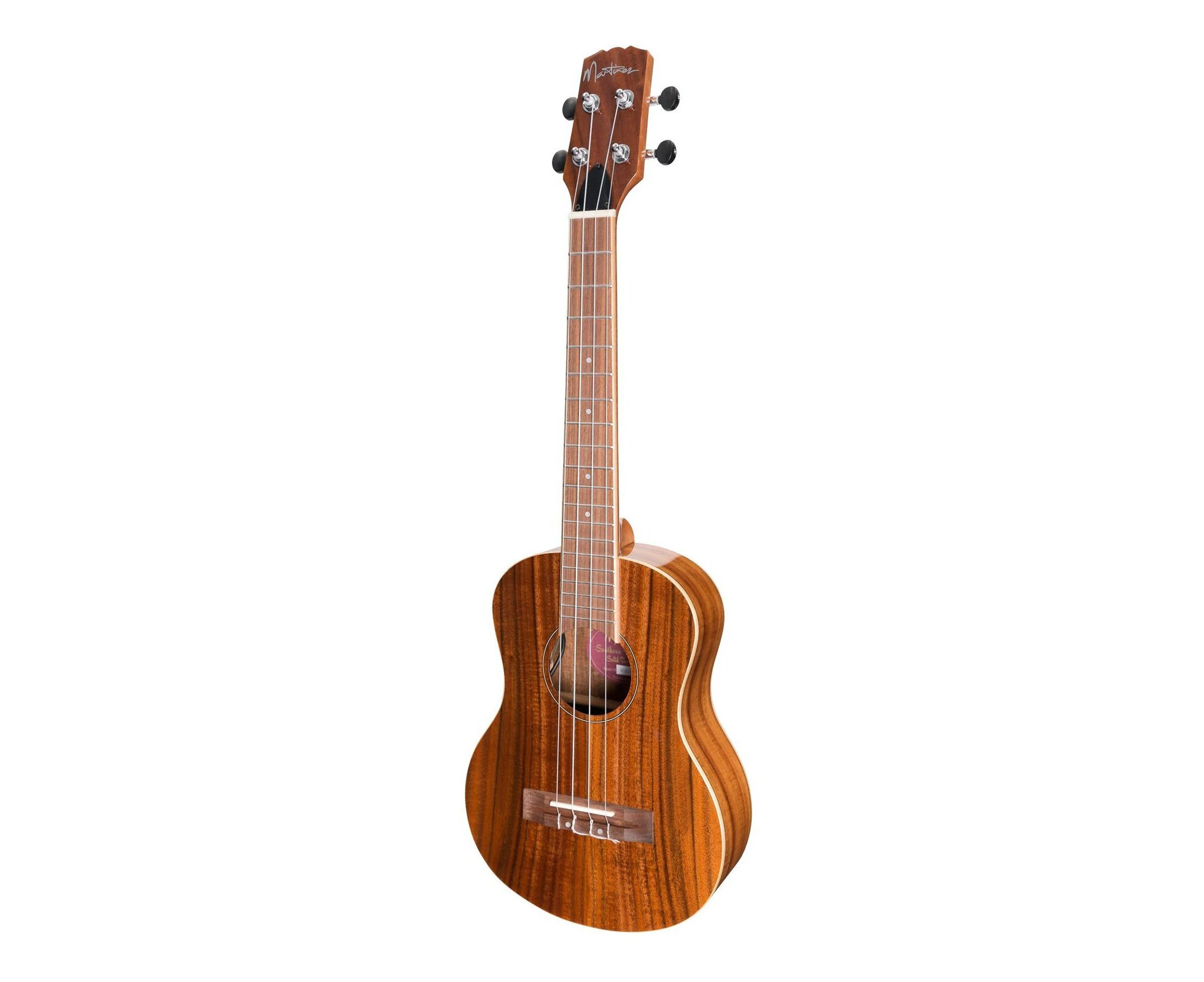 Martinez 'Southern Belle' 8-Series Solid Koa Top Acoustic-Electric Tenor Ukulele With Hard Case (Natural Gloss)