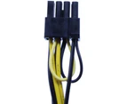 15-Pin SATA Male to 8-Pin (6+2 Pin) PCI-Express Female Video Card Power Adapter Cable - 20cm