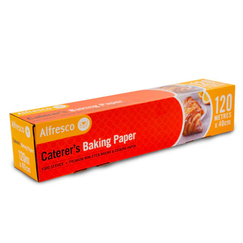 6 x Alfresco Caterer's Baking Paper Food Catering 40cm X 120M - White