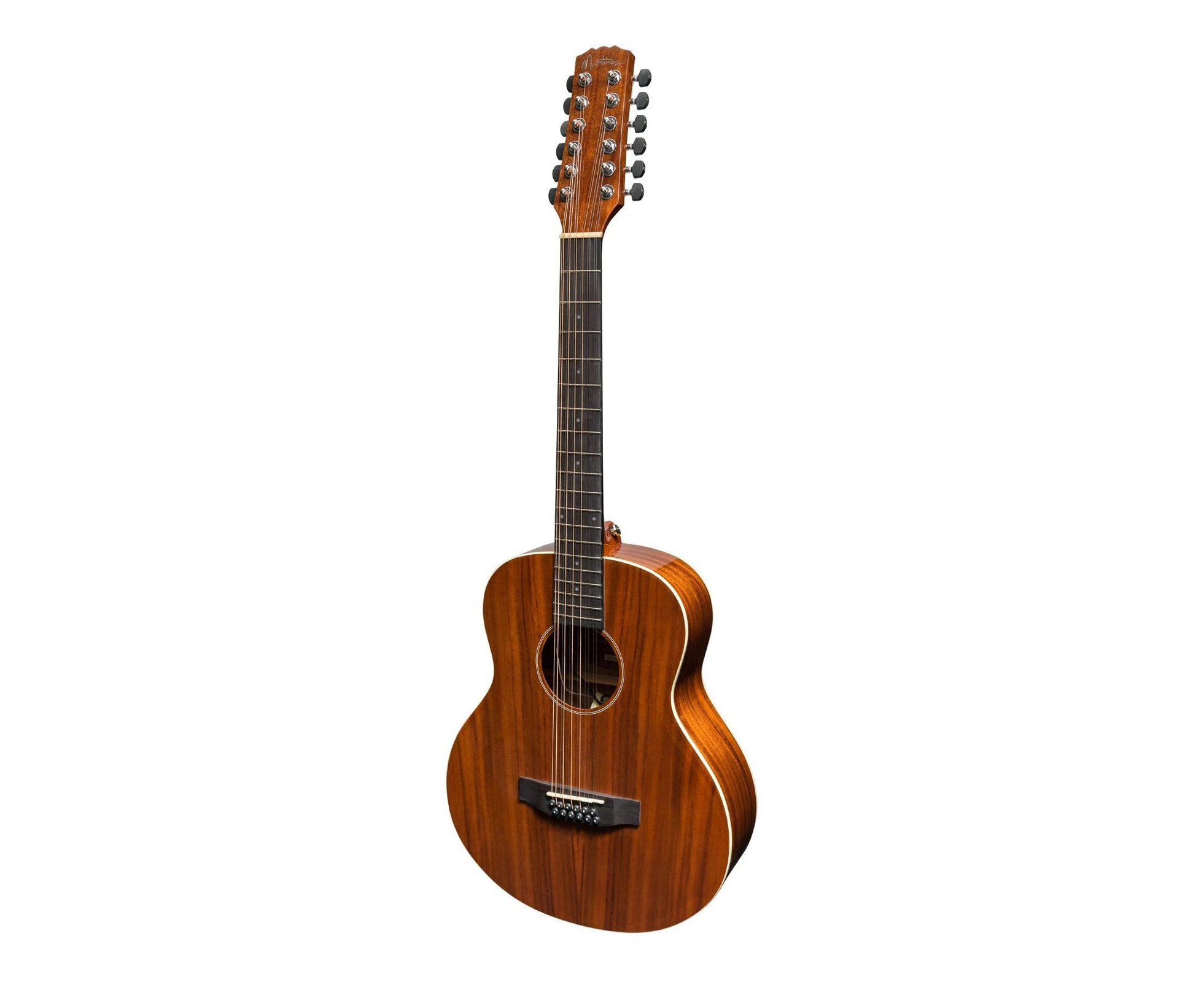 Martinez 'Southern Star' Series 12 String Koa Solid Top Acoustic-Electric TS-Mini Guitar (Natural Gloss)