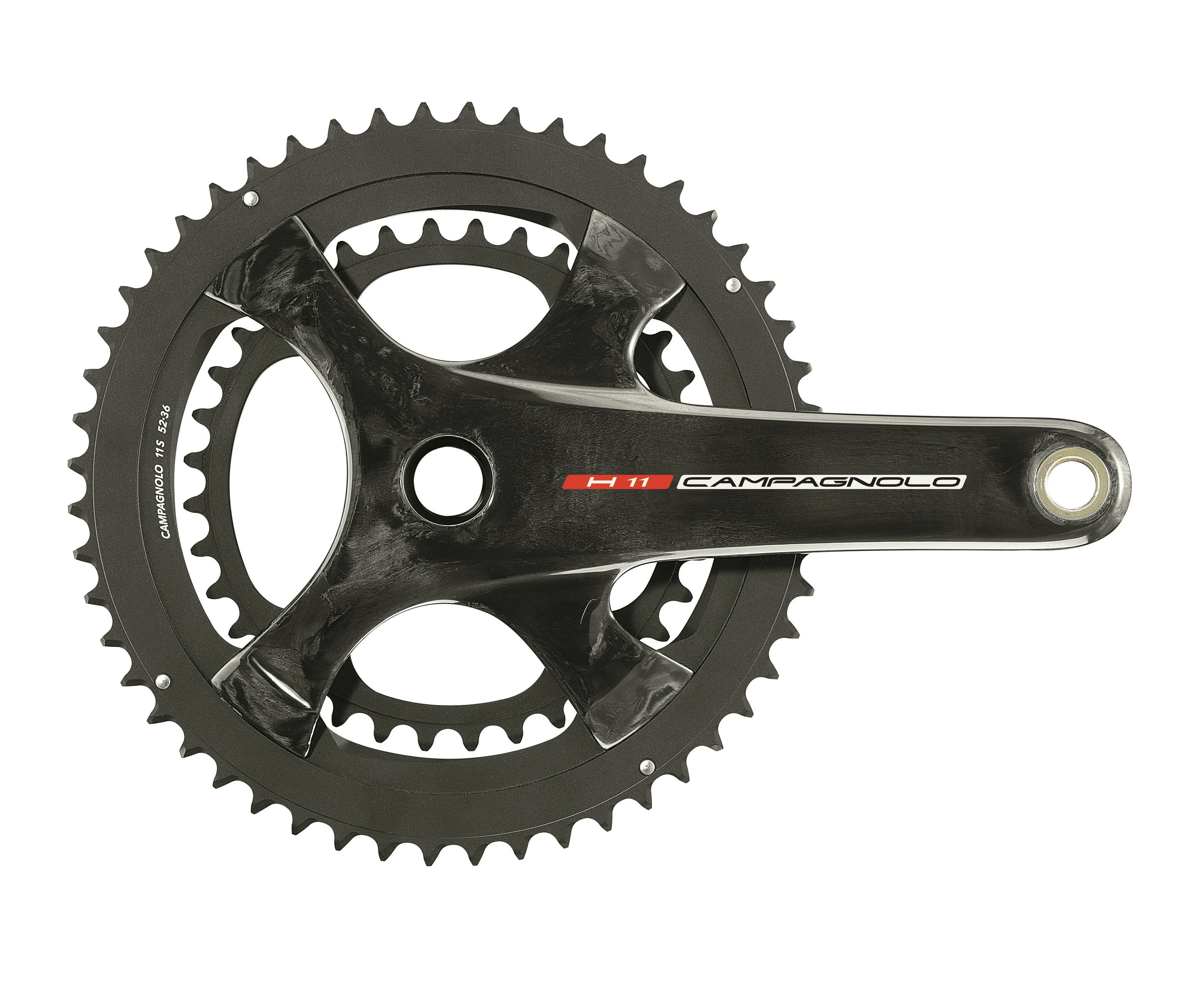 Campagnolo Crankset 11 Speed H11 4-Arm 175mm 36-52 Carbon - Black