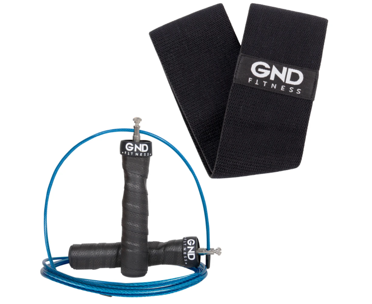 Gnd Skipping Rope & Fabric Booty Band Pack - Blue