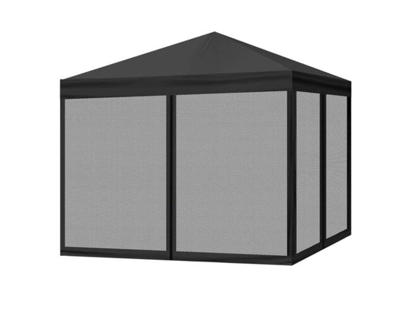 Mountview Gazebo Pop Up Marquee Outdoor Canopy 3x3m Wedding Tent Mesh Side Wall