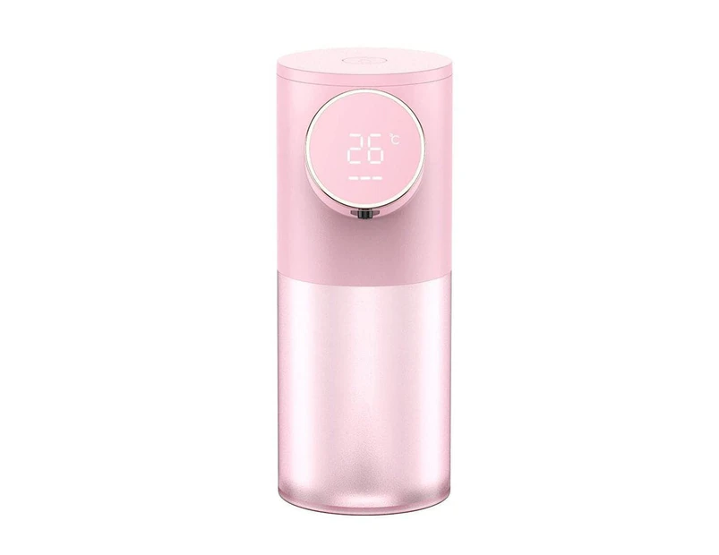 Vibe Geeks Automatic Foam Soap Dispenser with Temperature Display- USB Charging - Pink