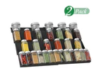 2Pcs Expandable Spice Rack Drawer Organiser Herbs and Spice Storage for Kitchen