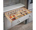 2Pcs Expandable Spice Rack Drawer Organiser Herbs and Spice Storage for Kitchen