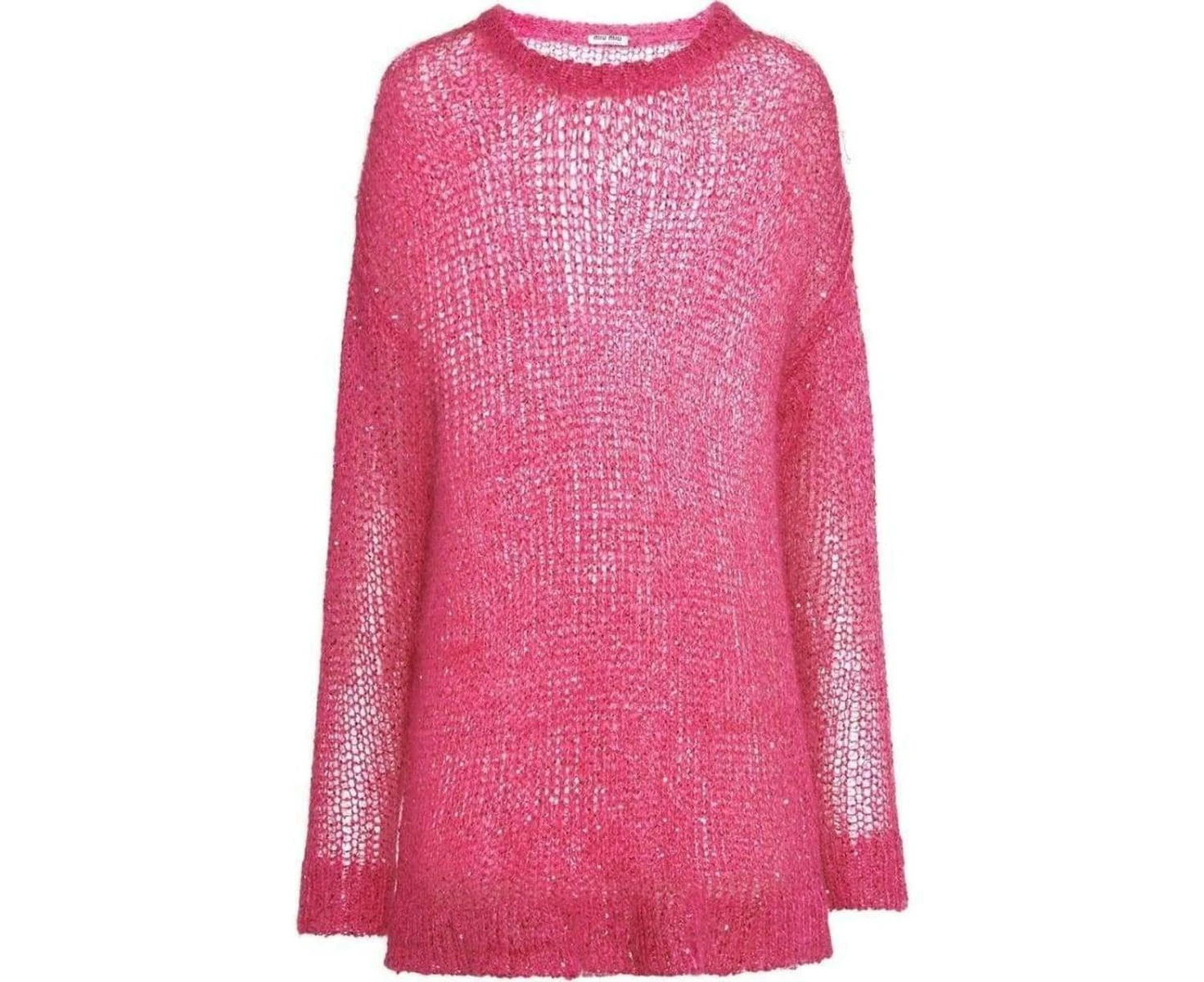 Miu Miu Oversized Sequin-Embellished Mohair Jumper