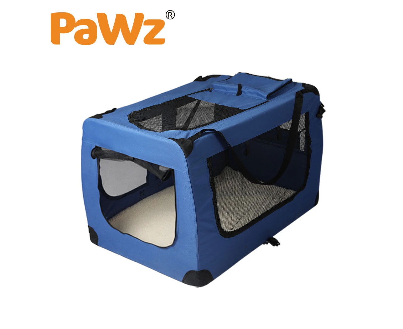 Pawz Pet Travel Carrier Kennel Folding Soft Sided Dog Crate For Car Cage Large L