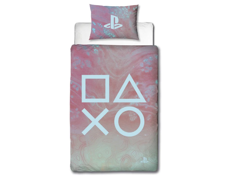 Playstation Marble Single Duvet Cover and Pillowcase Set