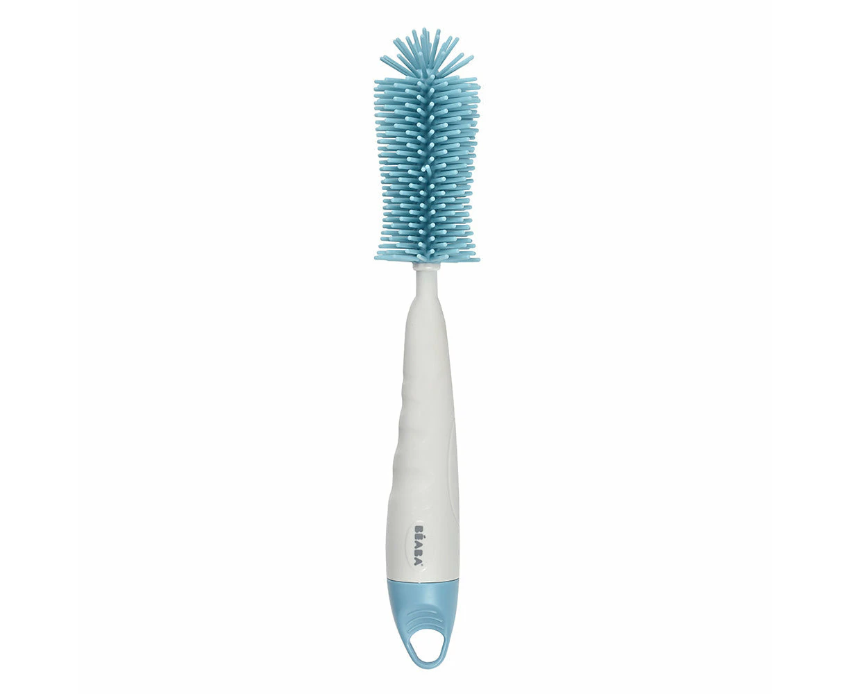 Beaba Silicone Bottle Brush Cleaning With Rounded Head - Blue