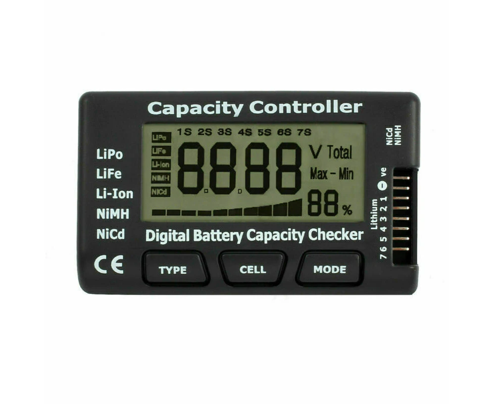 Digital Battery Capacity Tester Checker Controller LCD For LiPo LiFe NiMH Li-ion