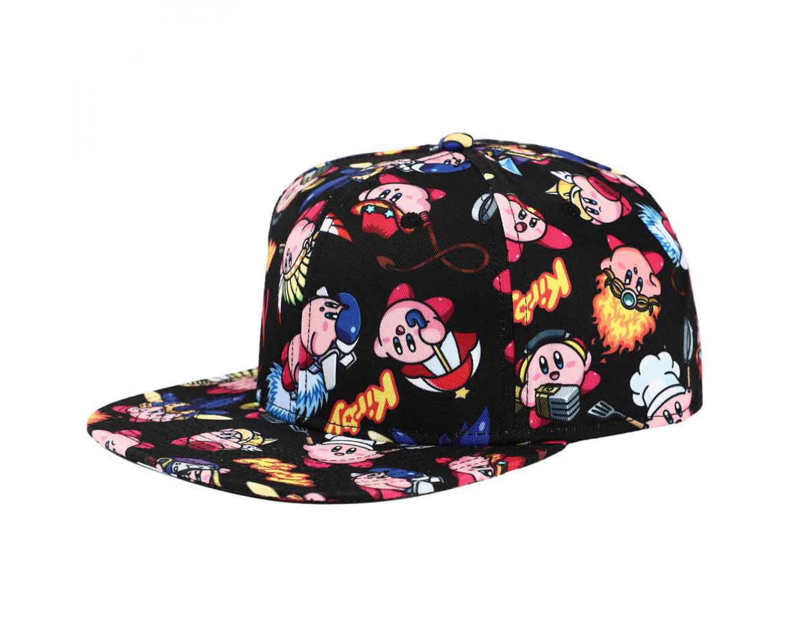 Nintendo Kirby Power-Ups AOP Sublimated Flat Bill Snapback Hat