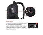 Laptop Backpack 15.6 Inch Laptops Tablets Storage Bag Usb Charging Port Combination Lock