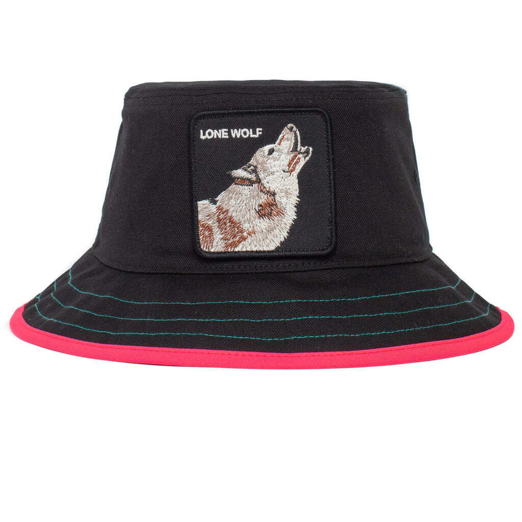 Goorin Bros Costa Lobo Bucket Hat 100% Cotton Animal Series - Black