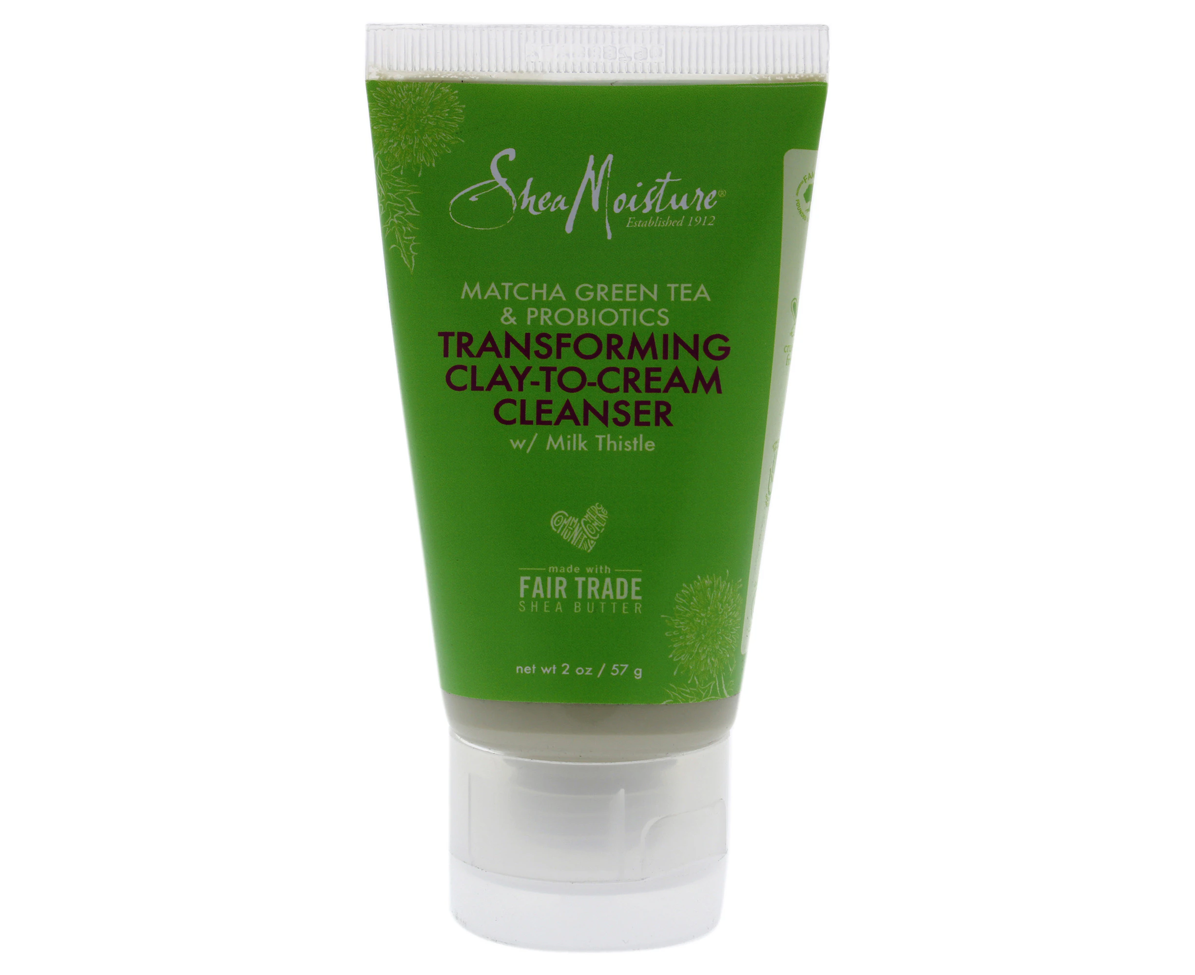 Matcha Green Tea and Probiotics Transforming Clay-To-Cream Cleanser by Shea Moisture for Unisex - 2 oz Cleanser