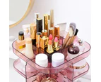 Rotating Adjustable Makeup Organiser Stand Display Holder Storage Pink