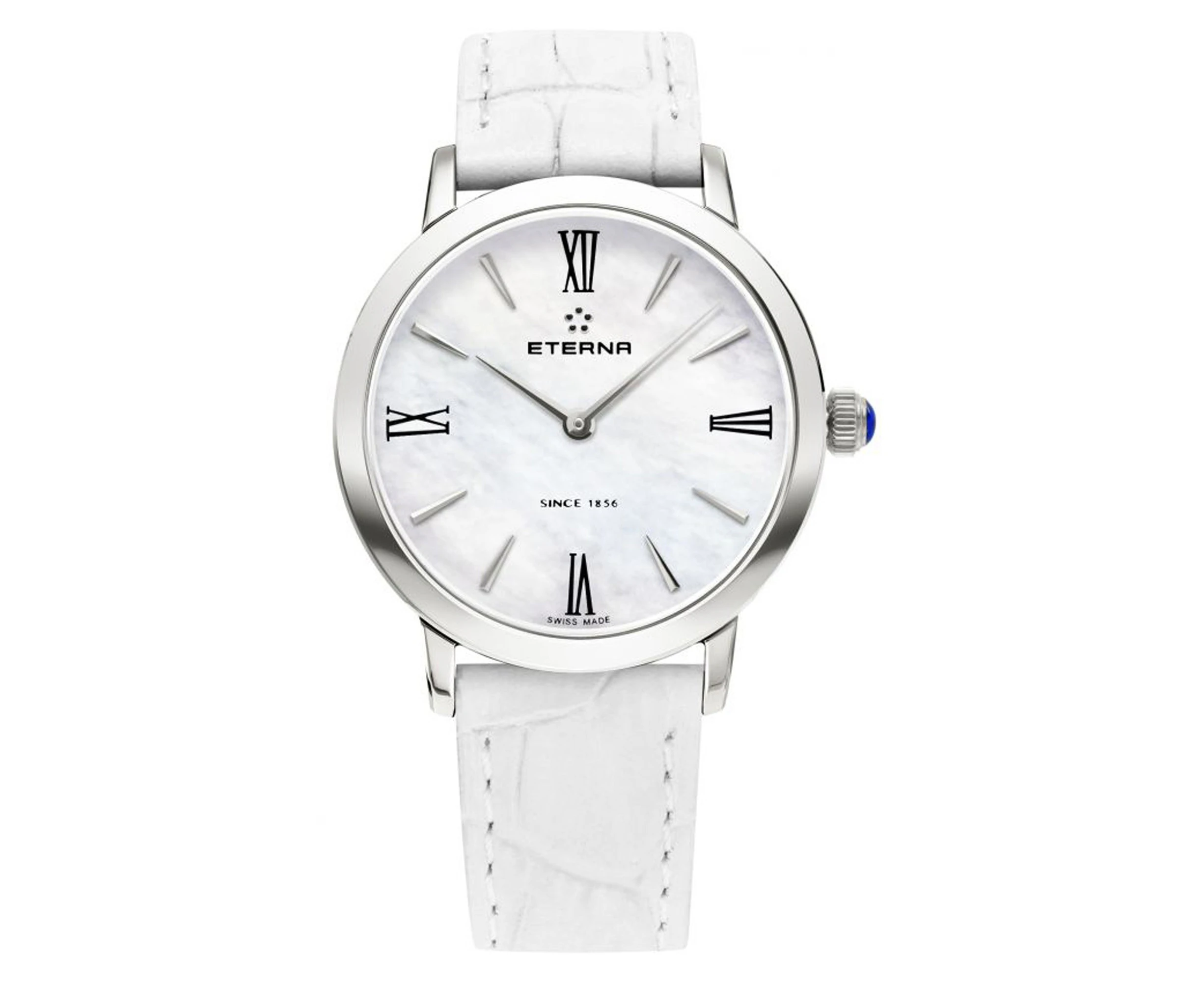 Eterna eternity lady Women Analog Quartz Watch with Leather bracelet White