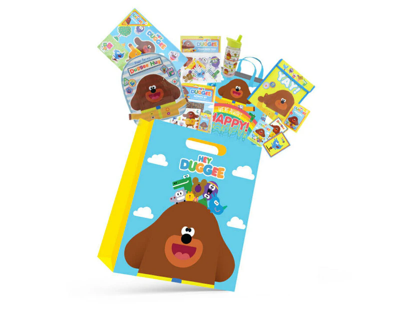 Hey Duggee Kids Showbag w/Activity Set/Backpack/Bottle/Card Game/Puzzle/Bath Toy