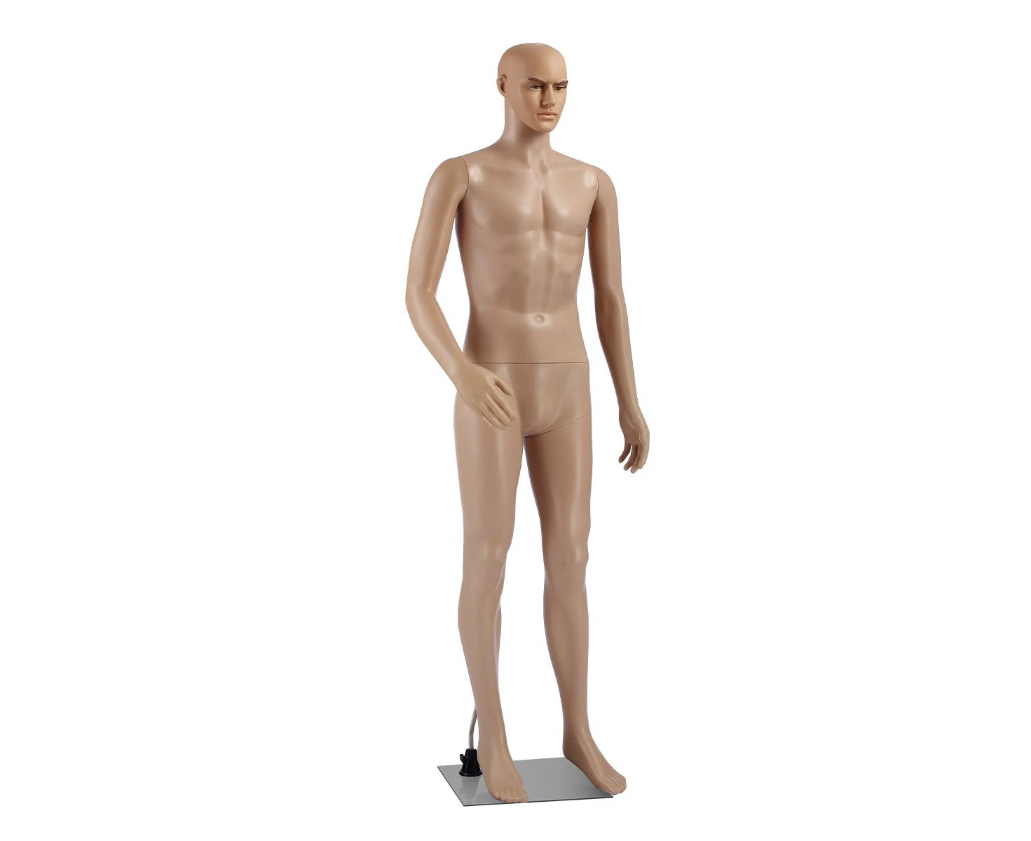 185CM Male Mannequin Full Body Manikin Display Stand Dress Form Adjustable Detachable Skin Tone