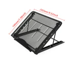 Momax Durable Portable Foldable Notebook Laptop Desk Table Stand Bed Tray Cooling rack-Black