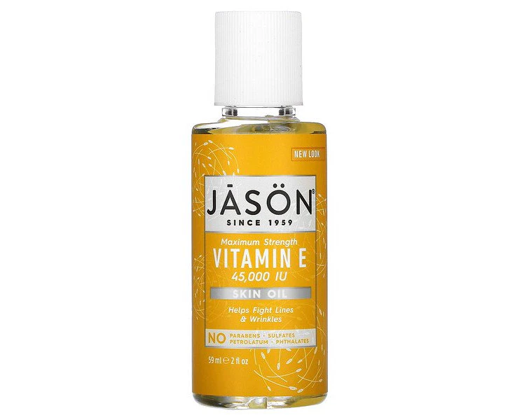 Jason Natural, Pure Natural Skin Oil, Maximum Strength Vitamin E, 45,000 IU, 2 fl oz (59 ml)