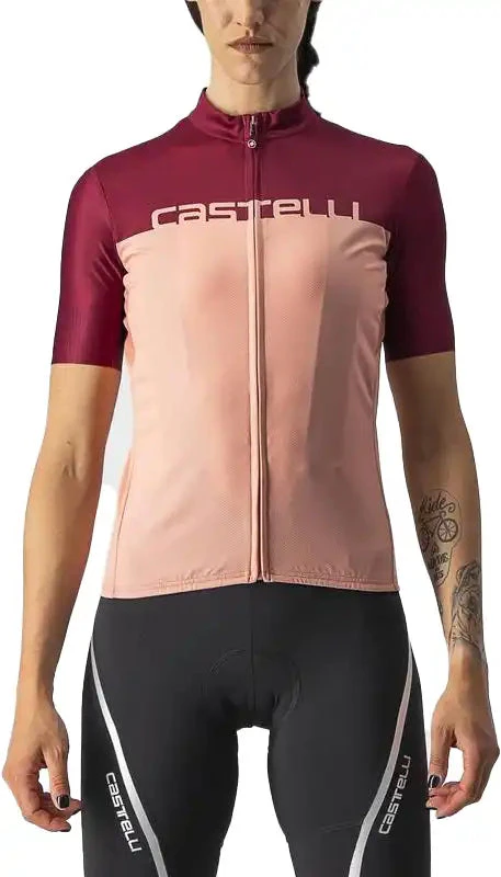 Castelli Velocissima SS Womens Jersey Blush/Bordeaux 2022