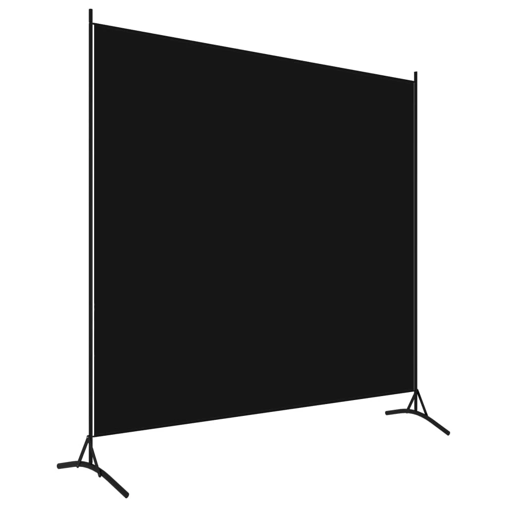 Room Divider Panel Privacy Screen Partition Stand Black 175x180 cm Dividers Fold