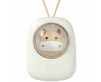 Cute Pet USB Hanging Neck Fan, Rechargeable Hands Free Personal Portable Fan with LED Light