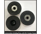 Carborundum Grinding & Polishing Stone 100mm M14 Female Thread / 60 Grit