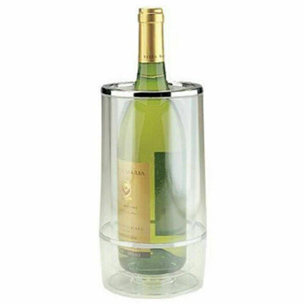 Transparent Wine Cooler Double Wall Acrylic Bottle/Drink Cool Champagne/Ice