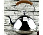 Kettle Stainless Steel Kitchen Stoveop Tea Coffee Water Pot - Silver 2L