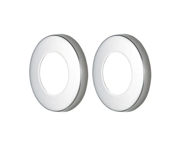 MR Large Round Cover Plates Chrome (PAIR)