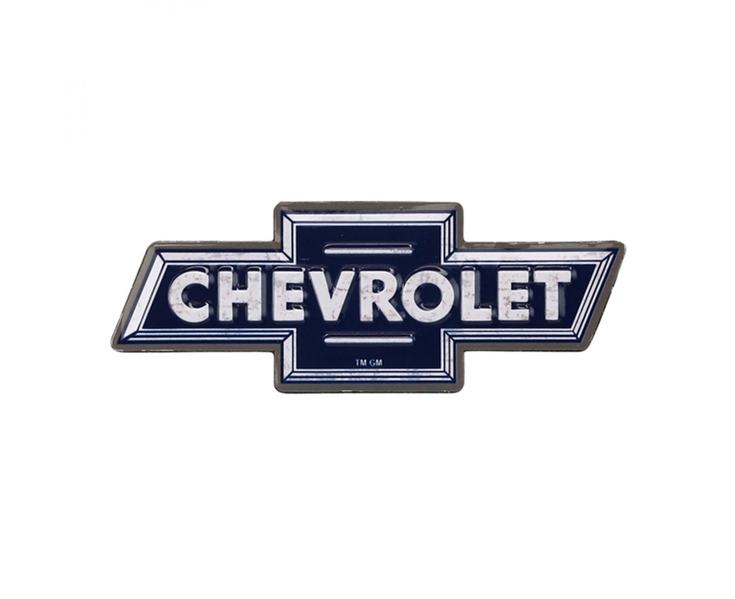 Chevrolet Classic Styled Bowtie Logo Embossed Tin Magnet