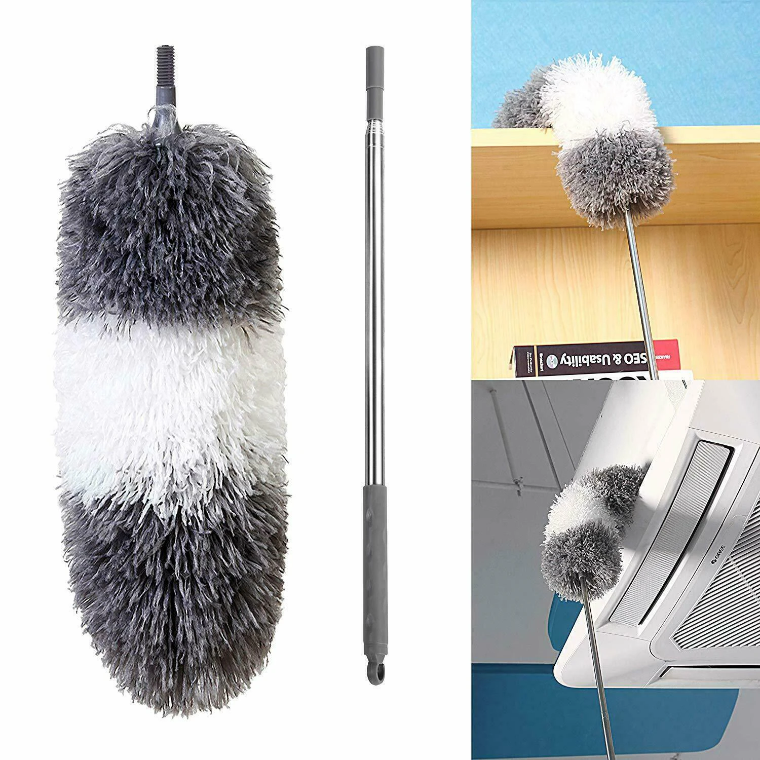 Feather Duster Extendable Handle 245cm Long Telescopic Duster Magic Static Brush