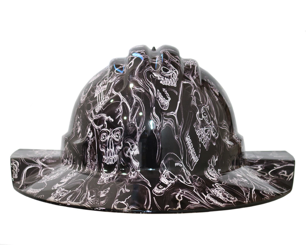 Cool Hard Hats Unisex XRAY SKULLS Broadbrim Safety Hard Hat